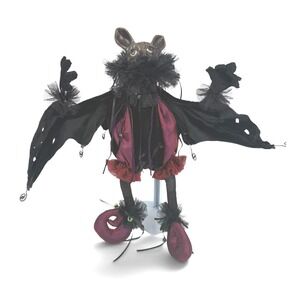 Katherine's Collection Bat Doll 12" Black Burgundy Halloween Wayne Kleski?